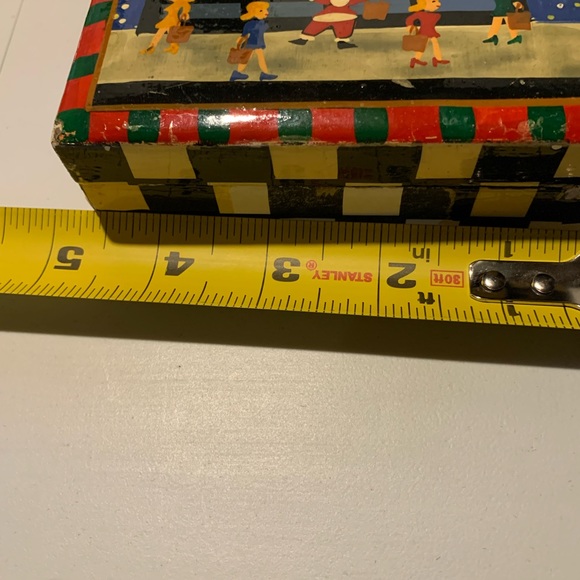 Vintage Bloomingdale's Drink Coasters (6) NYC Christmas Scenes In Lacquer Box - Picture 14 of 14